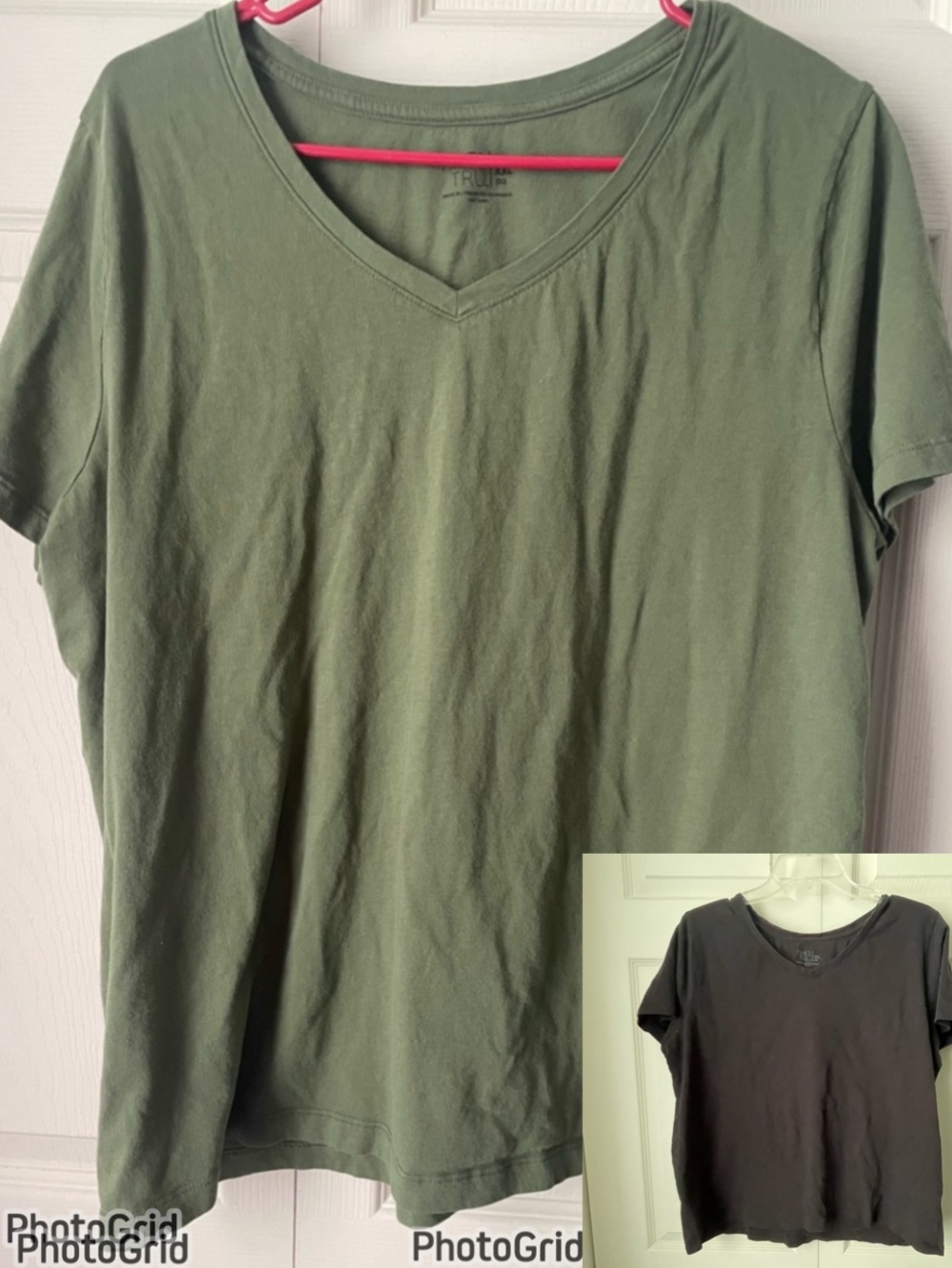 2 tees, Olive and black, like new. Firm price